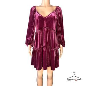 BETSEY JOHNSON Velvet BabyDoll Dress